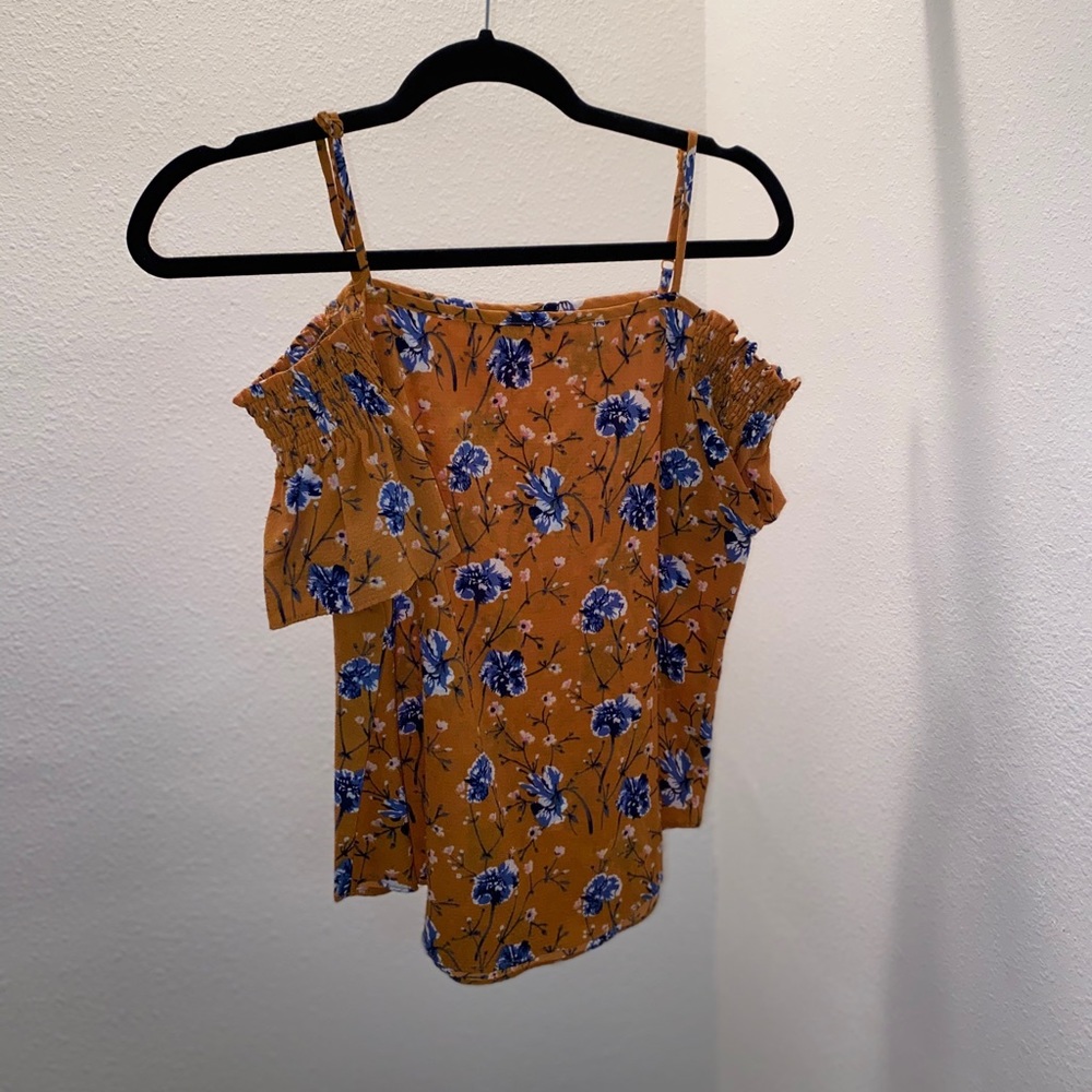 Yellow off the shoulder blouse